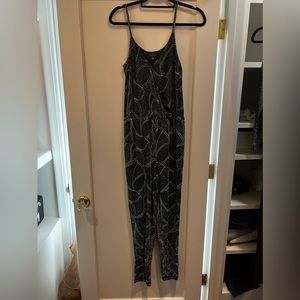 TopShop. Black and Silver Sparkle Jumpsuit. Stretchy material